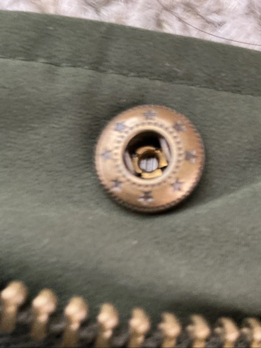 MICHAEL Michael Kors olive and beige label tag